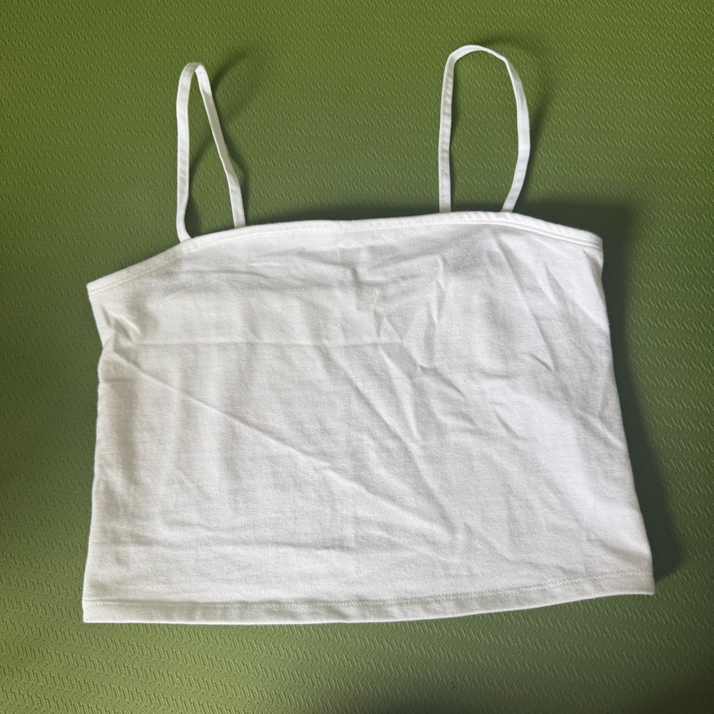 Abercrombie & Fitch White Cropped Camisole Top